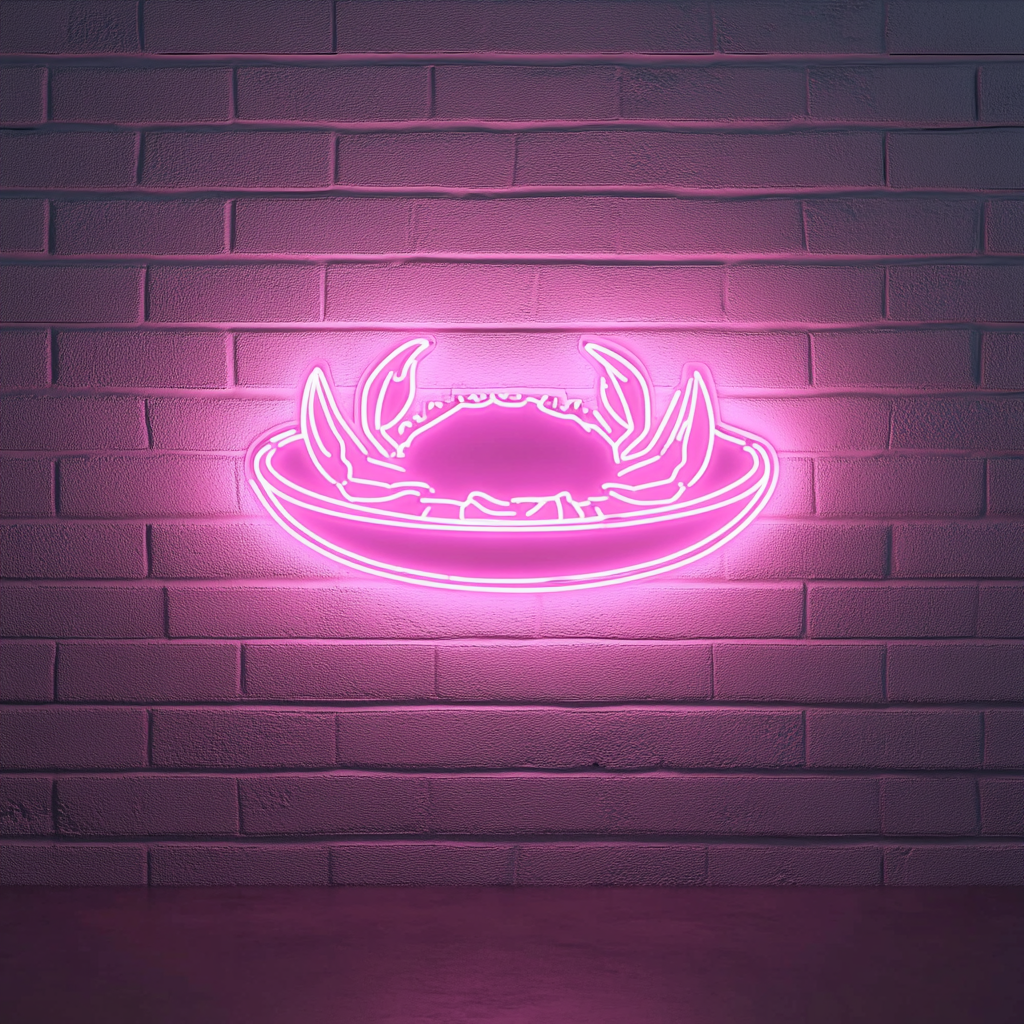 Seafood Platter - Pink Neon Sign, 24 Inches