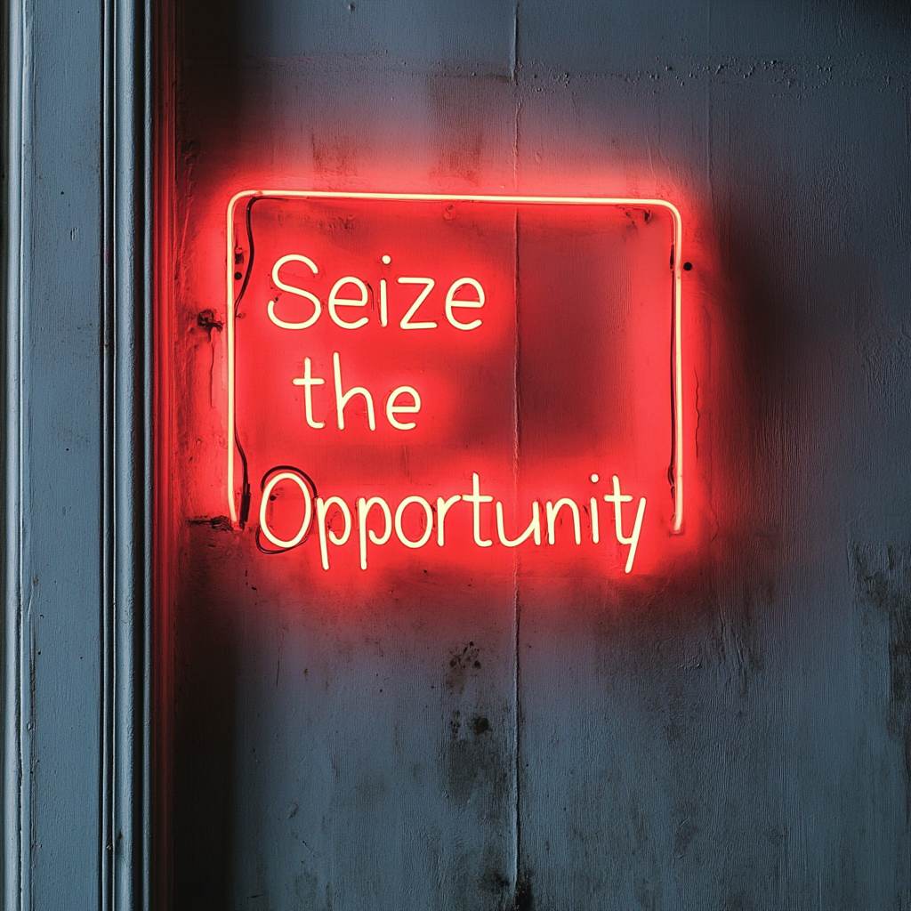 "Seize the Opportunity" - Red Neon Sign, 24 Inches