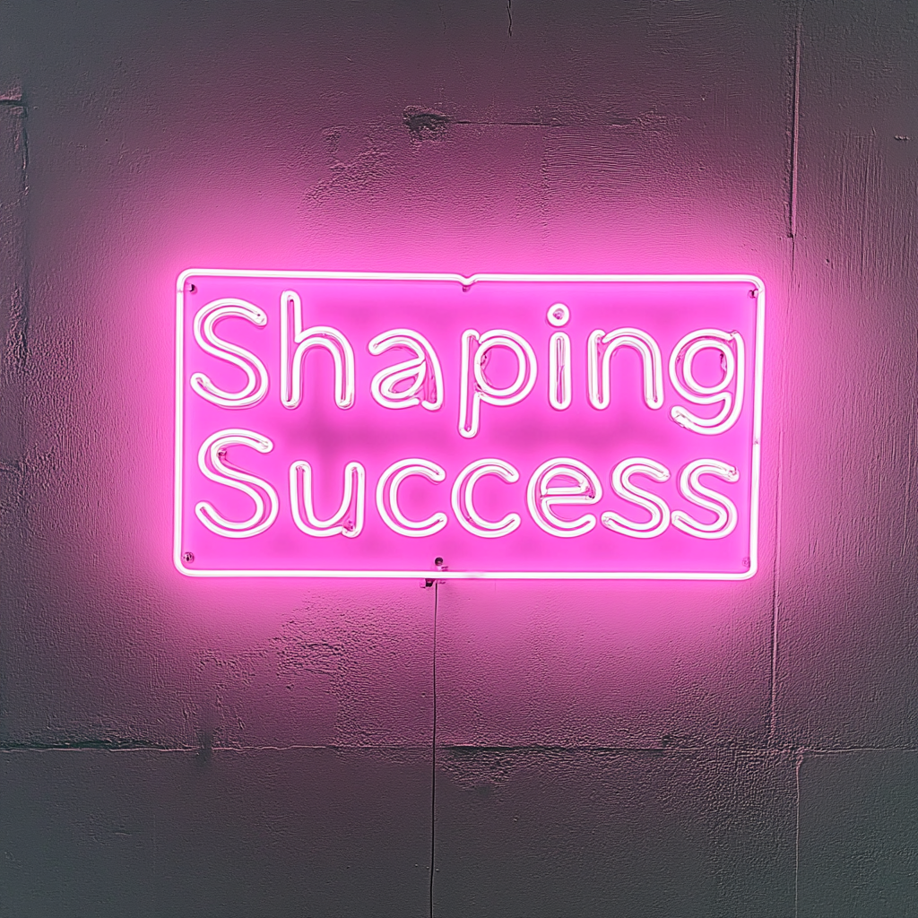 "Shaping Success" - Pink Neon Sign, 24 Inches