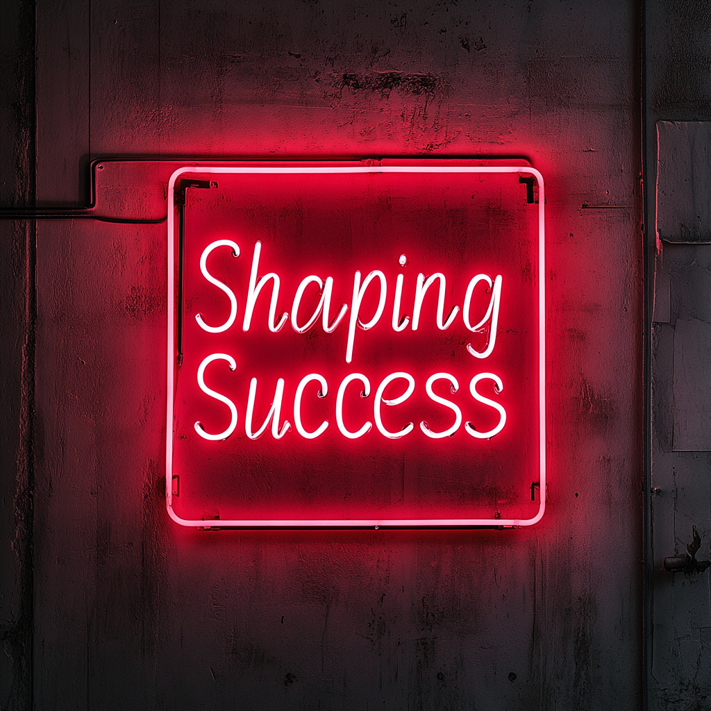 "Shaping Success" - Red Neon Sign, 24 Inches
