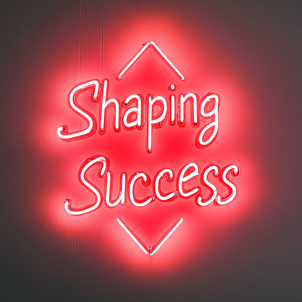 "Shaping Success" - Red Neon Sign, 24 Inches