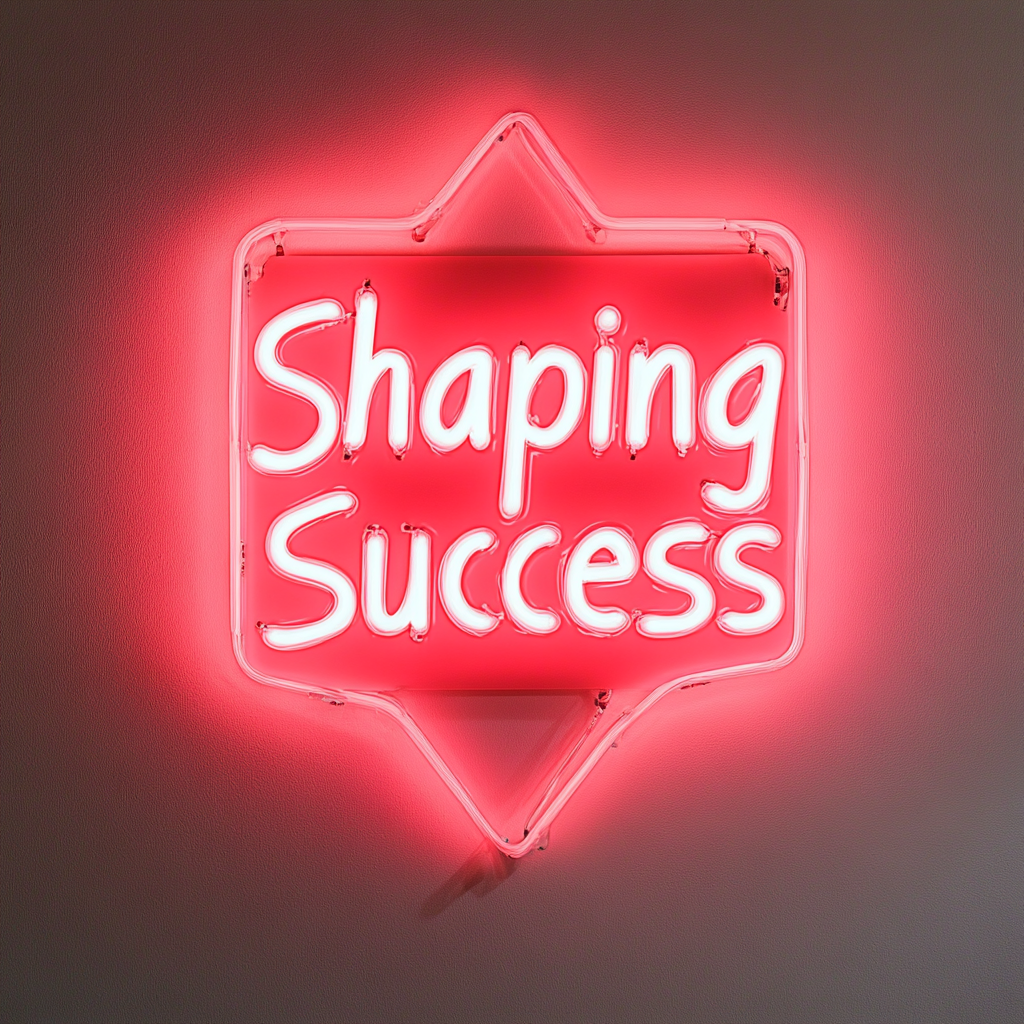 "Shaping Success" - Red Neon Sign, 24 Inches