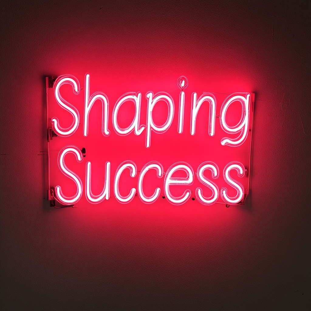 "Shaping Success" - Red Neon Sign, 24 Inches
