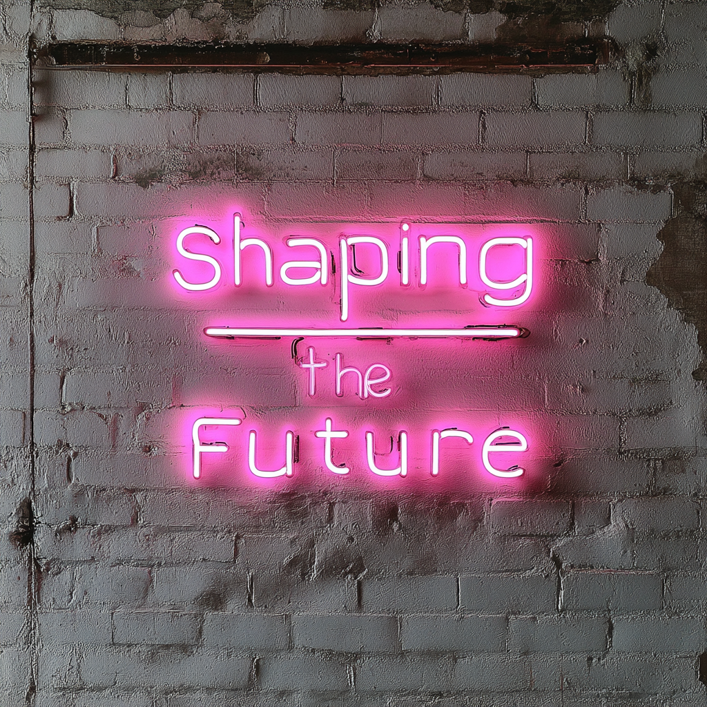 "Shaping the Future" - Pink Neon Sign, 24 Inches