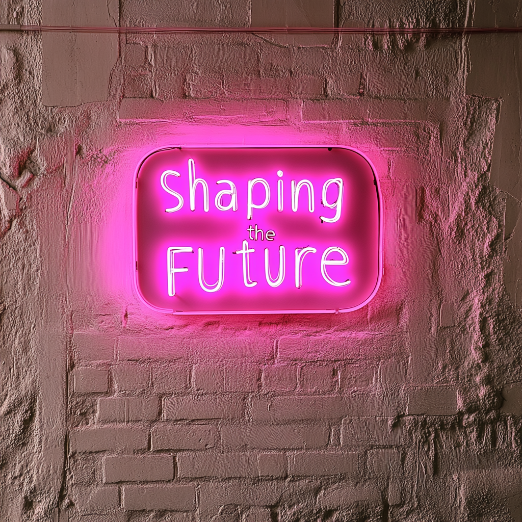 "Shaping the Future" - Pink Neon Sign, 24 Inches