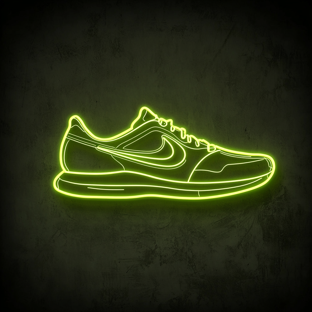 Shoes - Green Neon Sign, 18 Inches