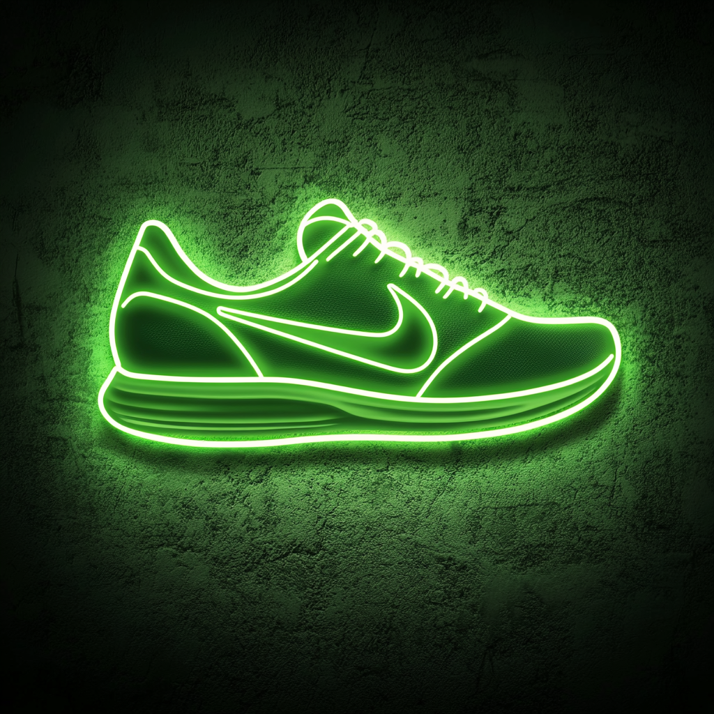 Shoes - Green Neon Sign, 18 Inches