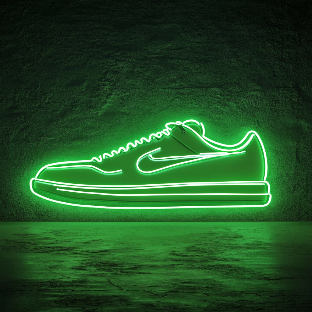 Shoes - Green Neon Sign, 18 Inches