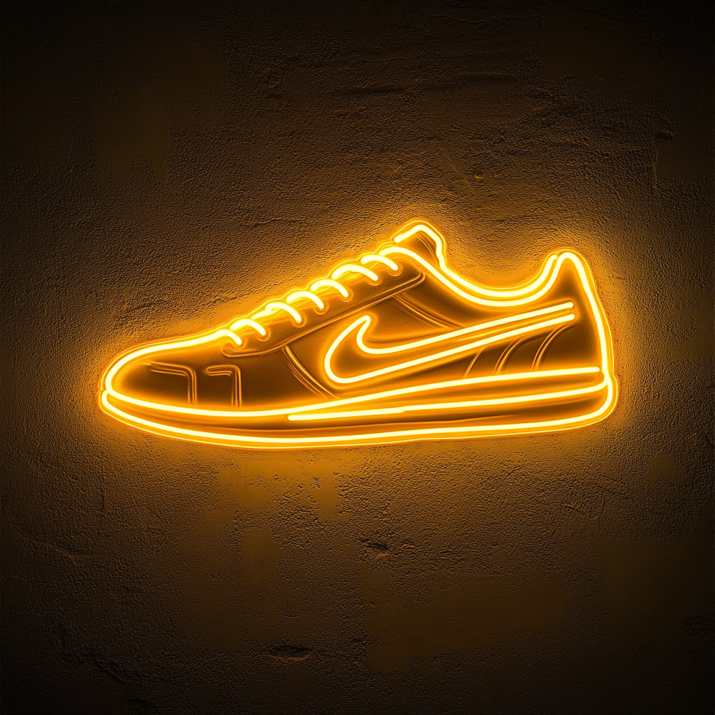 Shoes - Yellow Neon Sign, 24 Inches