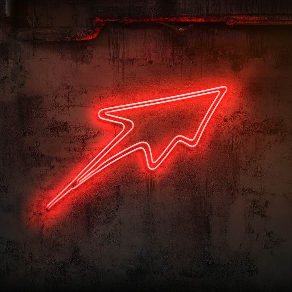 Shooting Star - Red Neon Sign, 24 Inches