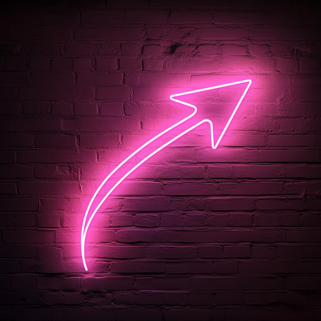 Shooting Star with Tail - Pink Neon Sign, 18 Inches