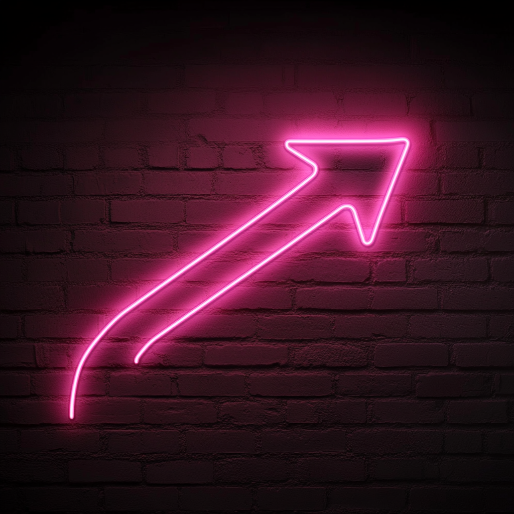 Shooting Star with Tail - Pink Neon Sign, 24 Inches