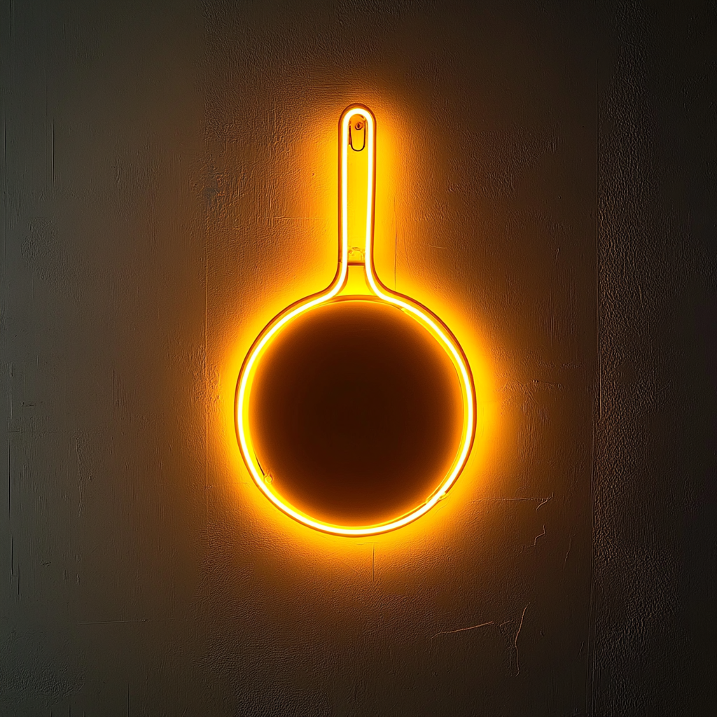 Skillet - Yellow Neon Sign, 24 Inches