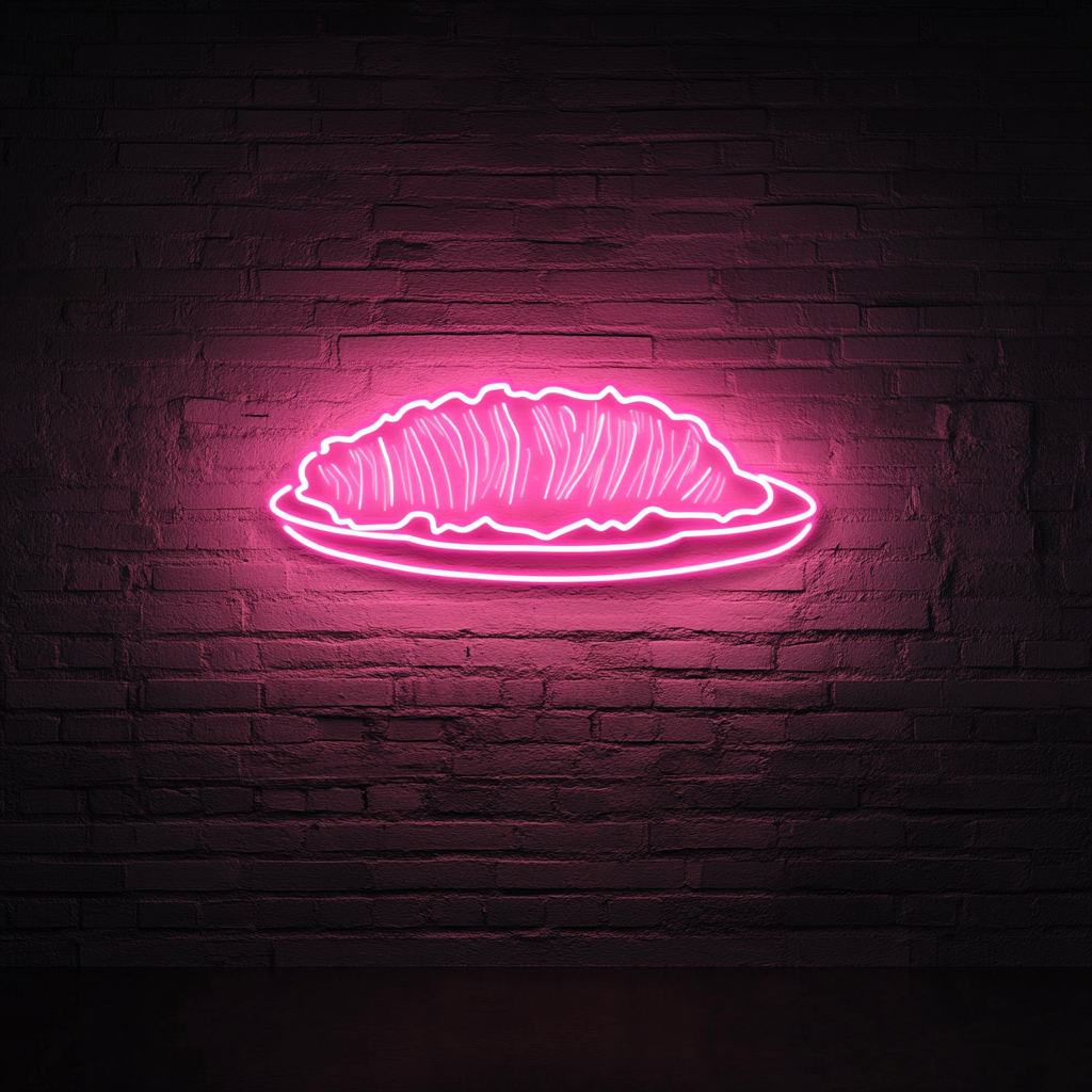 Smoked Salmon Platter - Pink Neon Sign, 24 Inches
