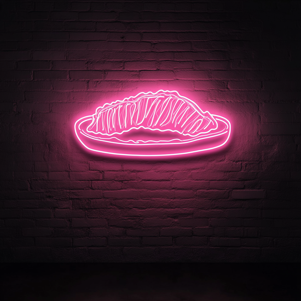 Smoked Salmon Platter - Pink Neon Sign, 18 Inches