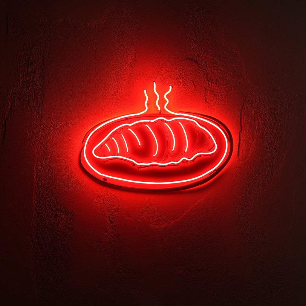 Smoked Salmon Platter - Red Neon Sign, 24 Inches