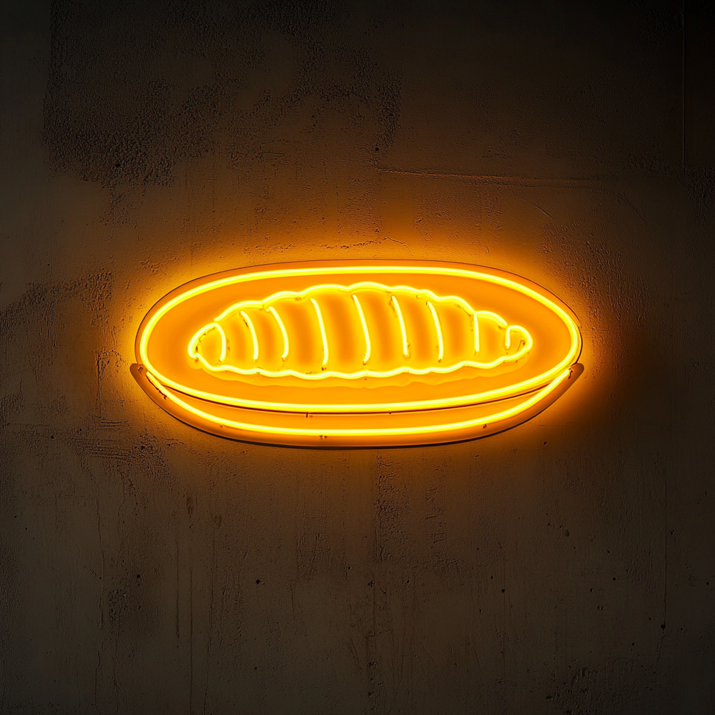 Smoked Salmon Platter - Yellow Neon Sign, 24 Inches