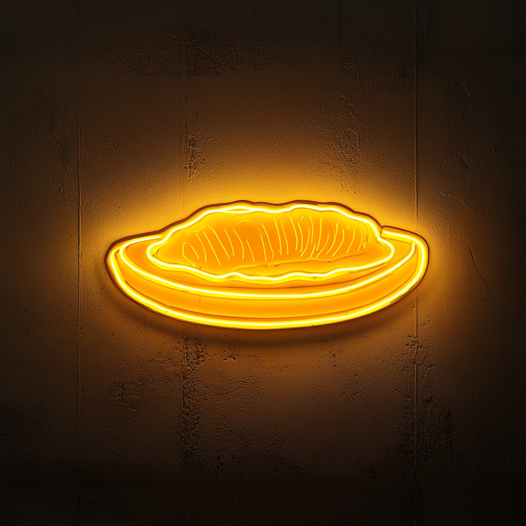 Smoked Salmon Platter - Yellow Neon Sign, 18 Inches