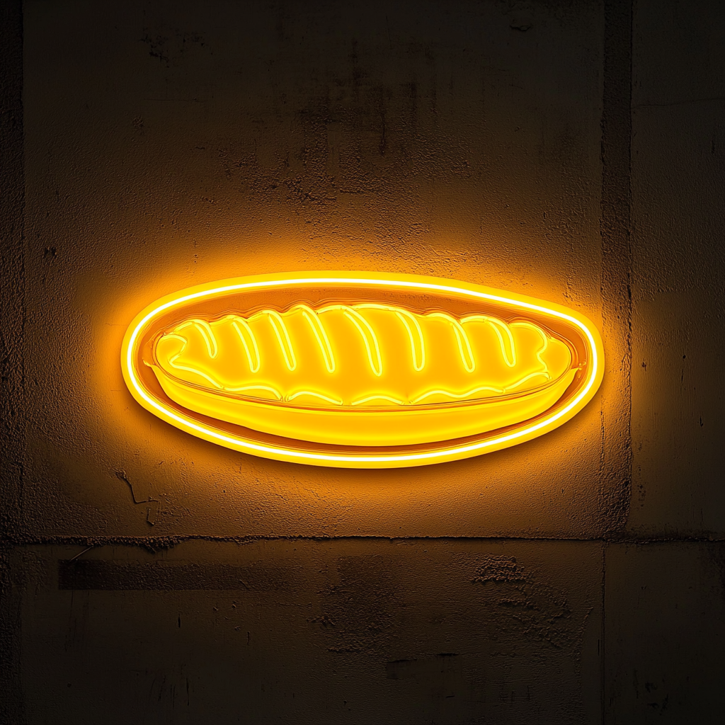Smoked Salmon Platter - Yellow Neon Sign, 18 Inches