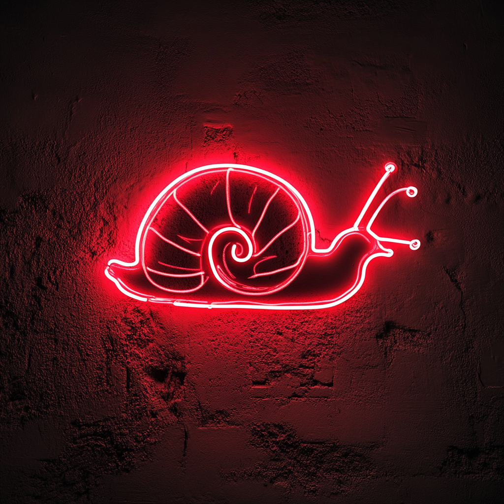 Snail - Red Neon Sign, 18 Inches