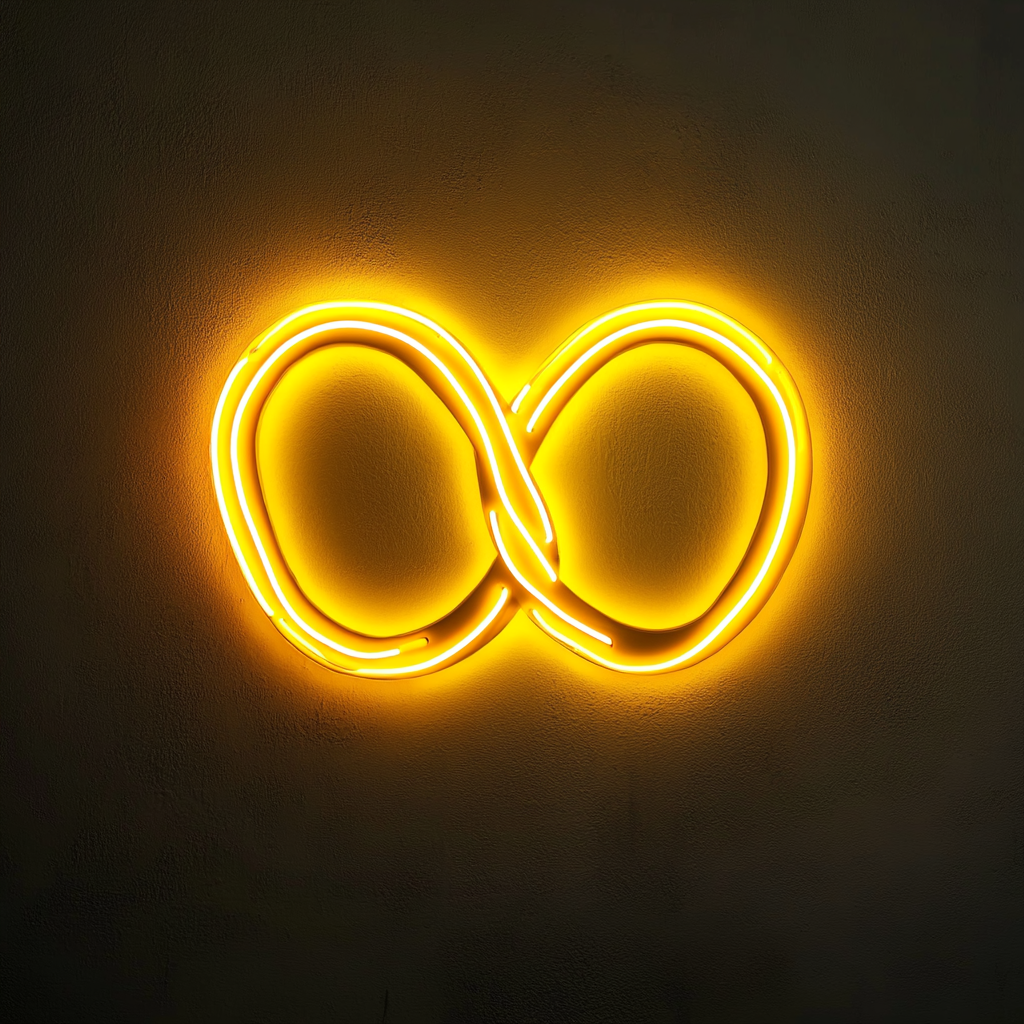 Soft Pretzel with Mustard - Yellow Neon Sign, 18 Inches
