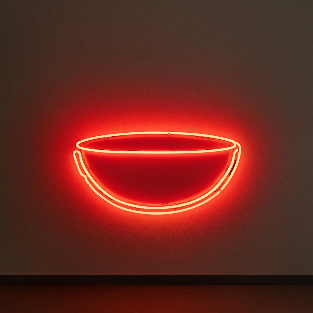 Soup Bowl - Red Neon Sign, 24 Inches