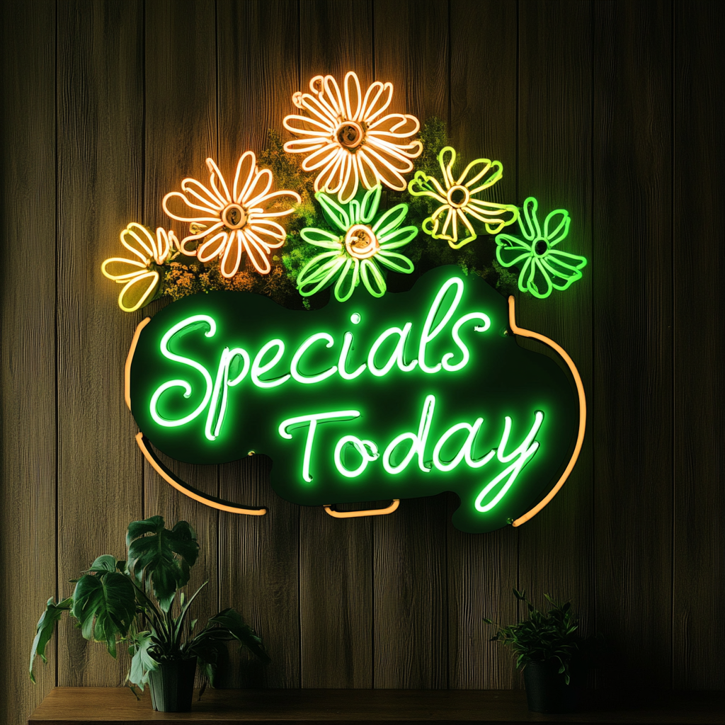 "Specials Today" - Green Neon Sign, 24 Inches