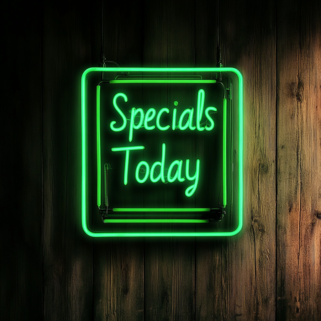 "Specials Today" - Green Neon Sign, 24 Inches