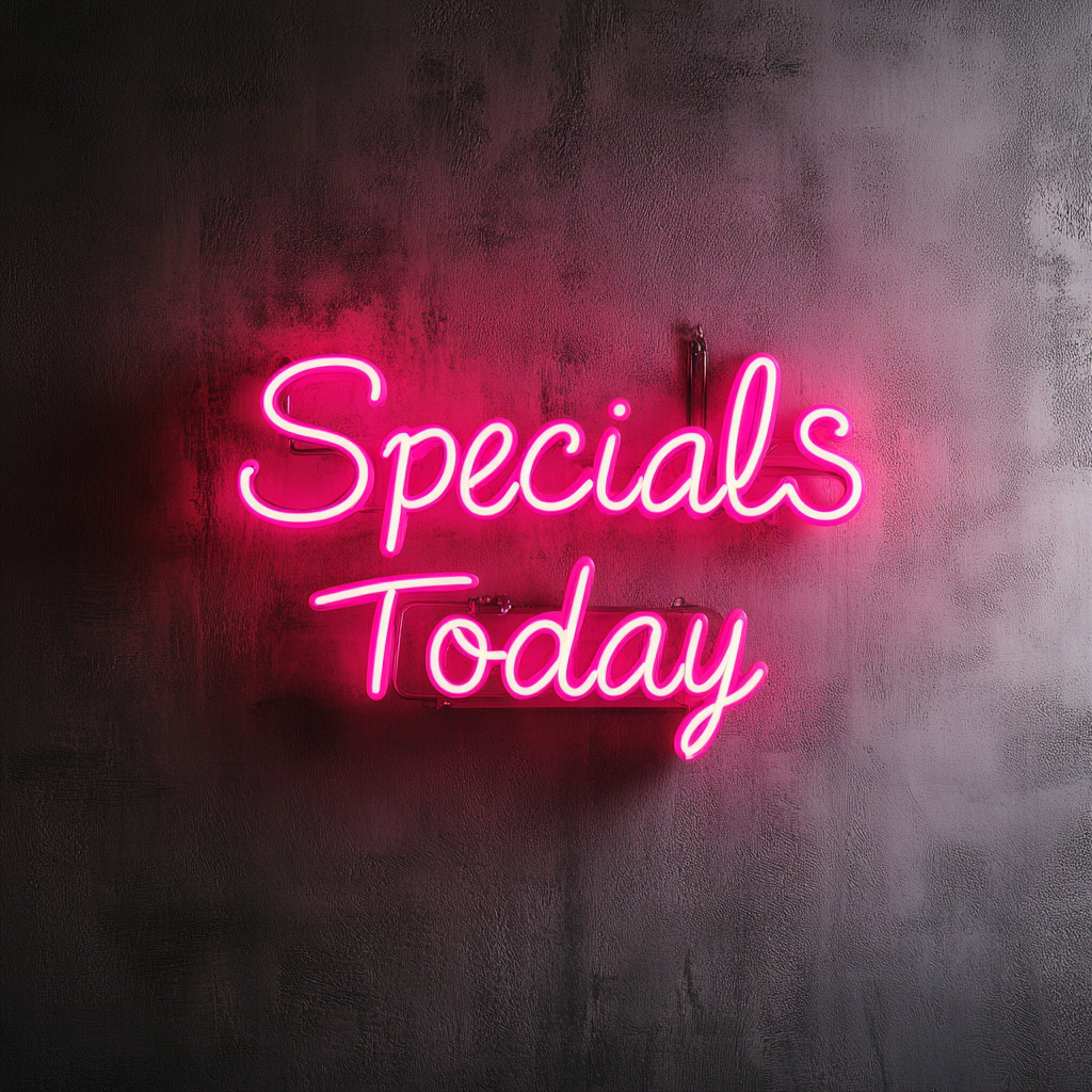 "Specials Today" - Pink Neon Sign, 24 Inches