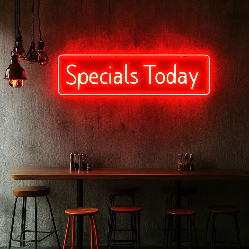 "Specials Today" - Red Neon Sign, 24 Inches