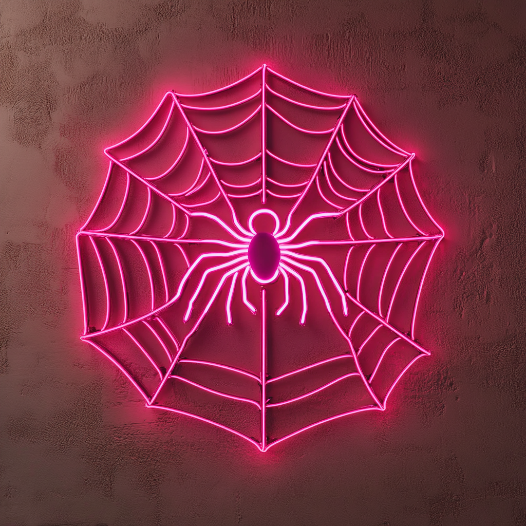 Spider - Pink Neon Sign, 24 Inches