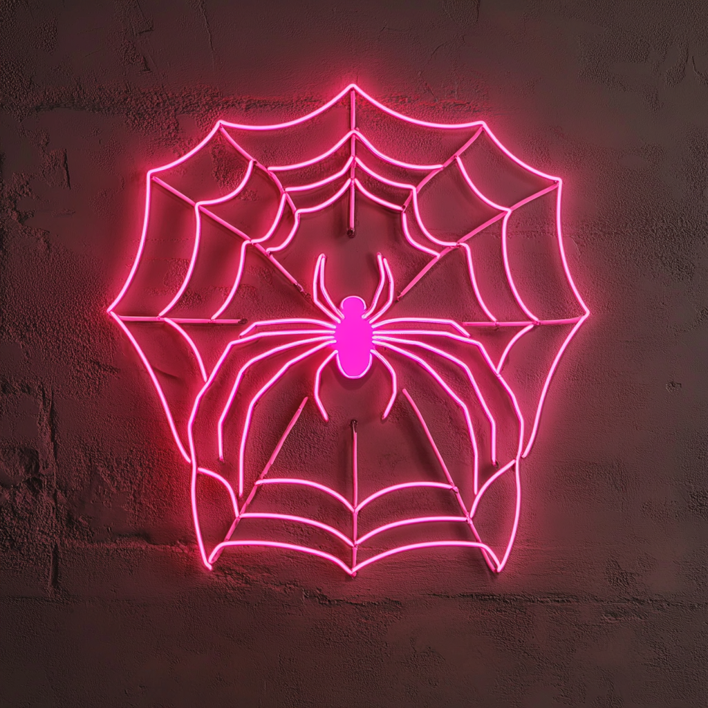 Spider - Pink Neon Sign, 24 Inches