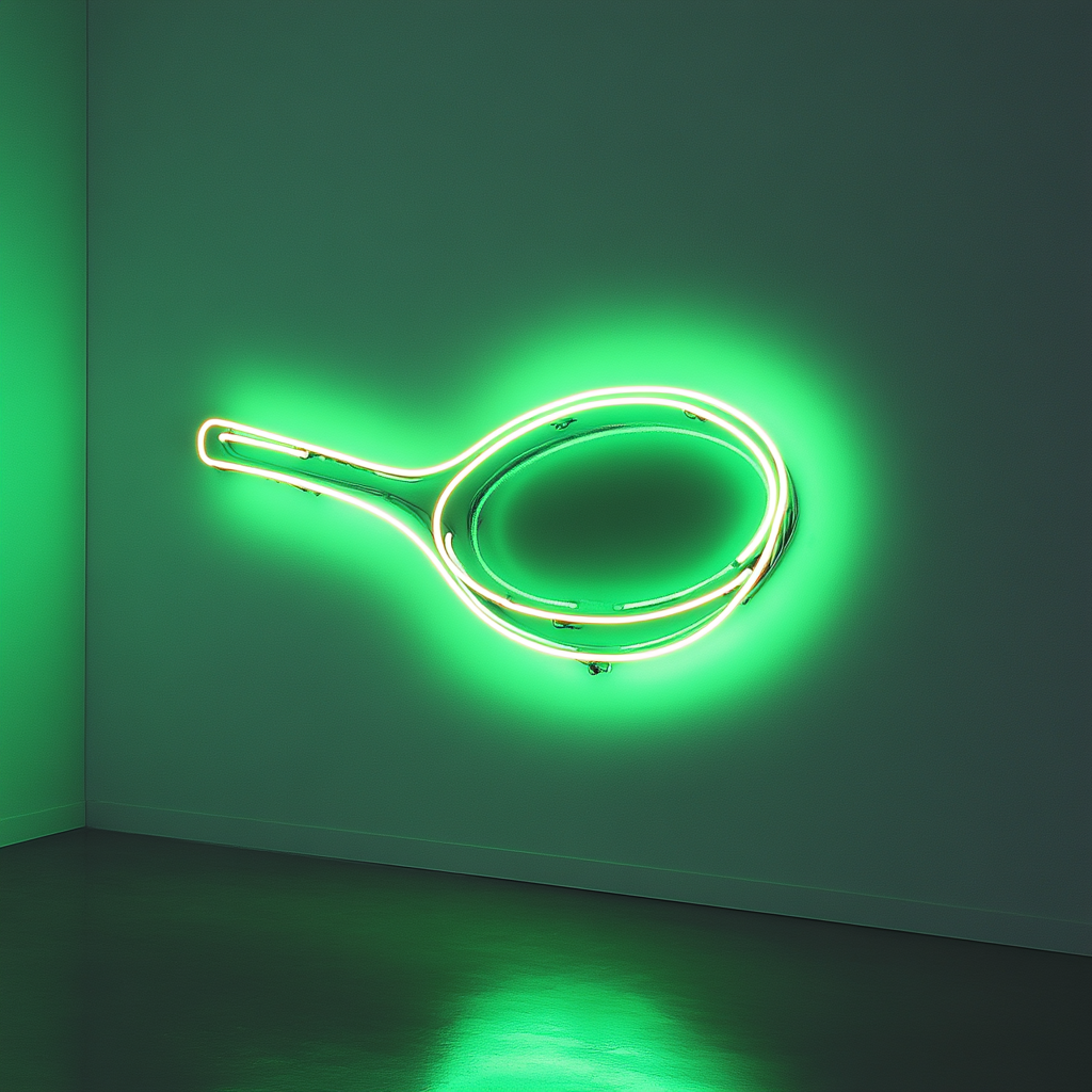 Spoonful of Soup - Green Neon Sign, 18 Inches