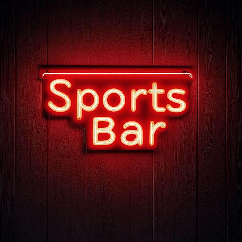 "Sports Bar" - Red Neon Sign, 24 Inches
