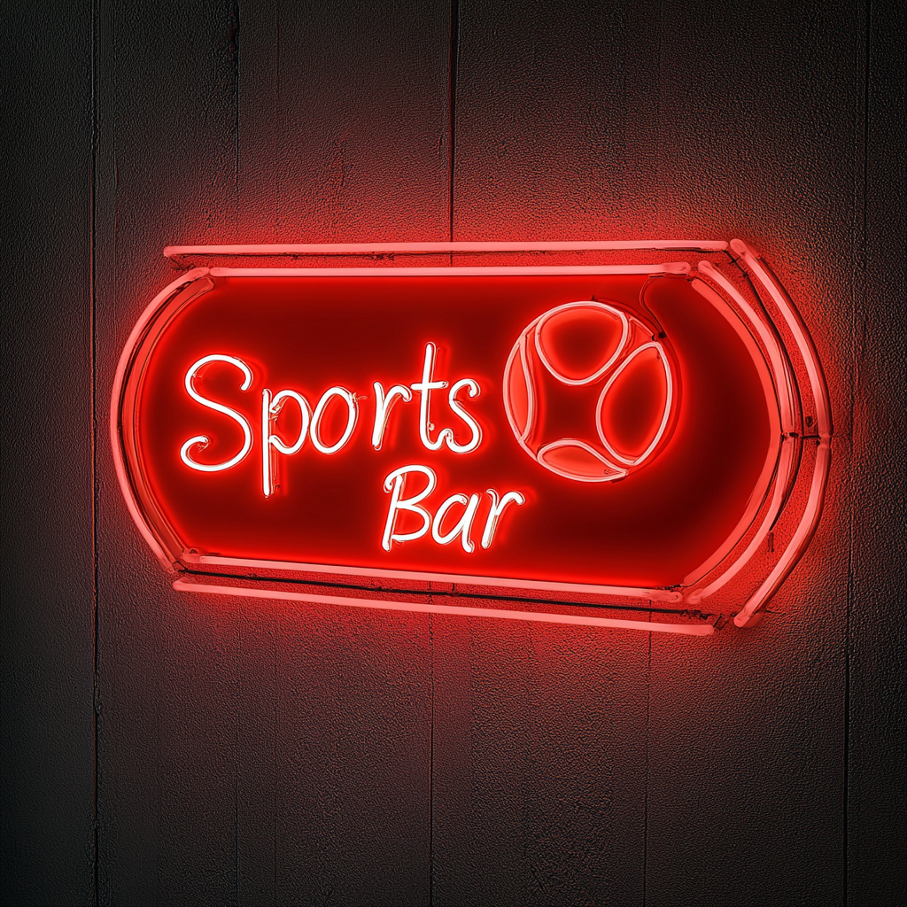 "Sports Bar" - Red Neon Sign, 24 Inches