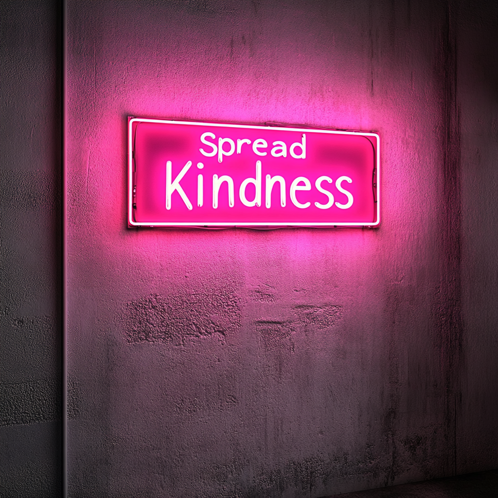 Spread Kindness - Pink Neon Sign, 18 Inches
