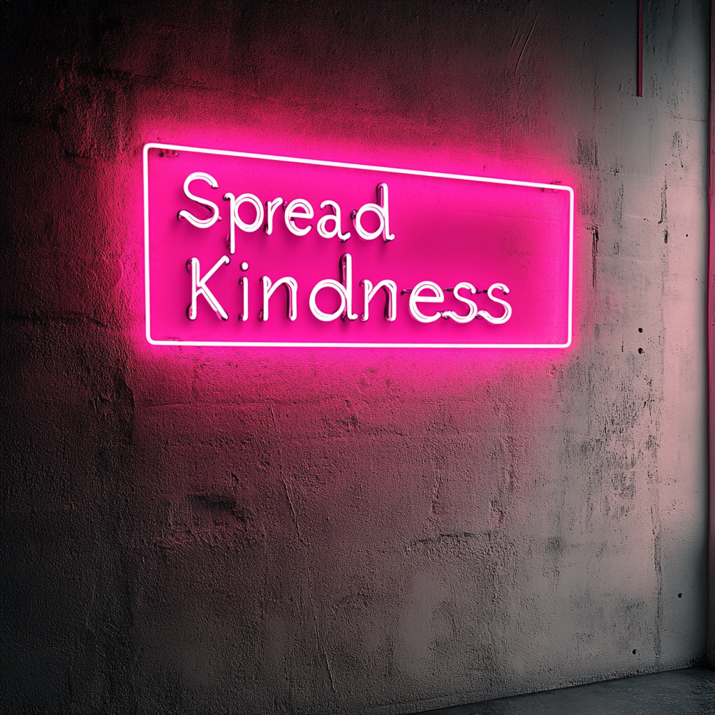 Spread Kindness - Pink Neon Sign, 24 Inches