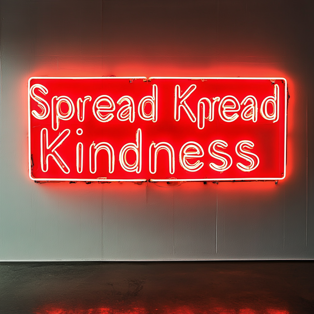 Spread Kindness - Red Neon Sign, 18 Inches