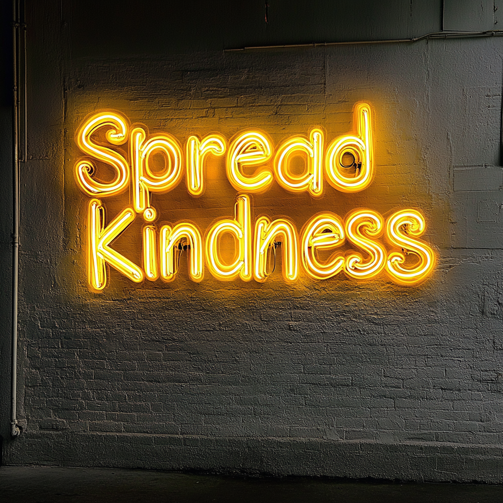 Spread Kindness - Yellow Neon Sign, 24 Inches