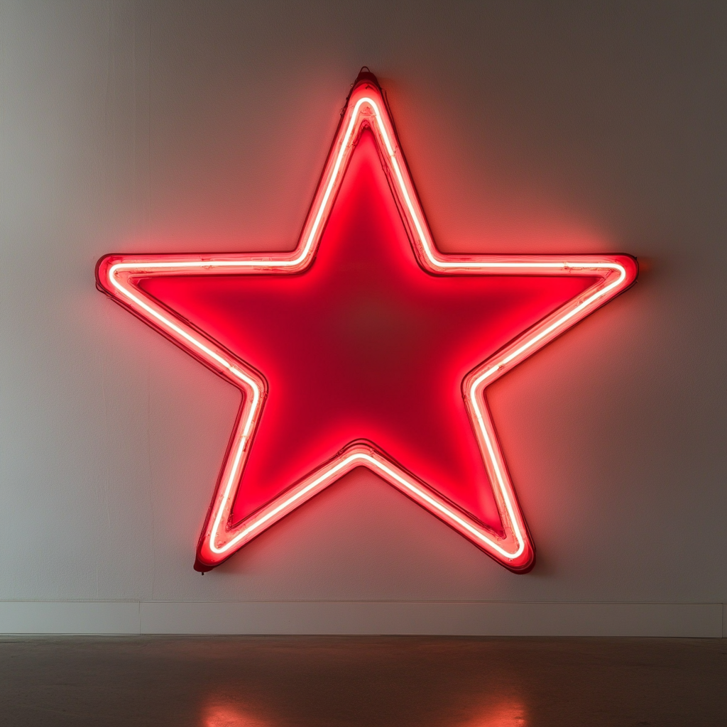 Star - Red Neon Sign, 18 Inches