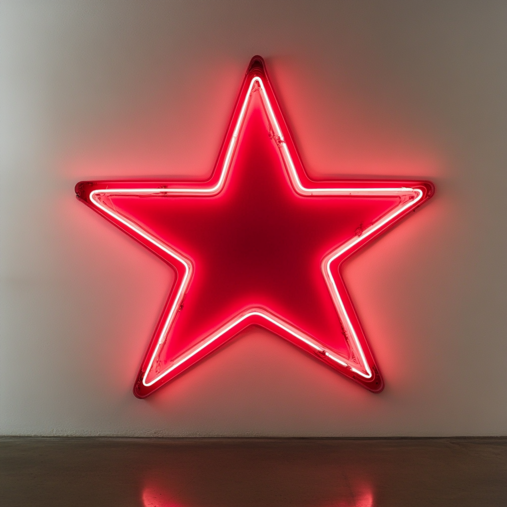 Star - Red Neon Sign, 24 Inches