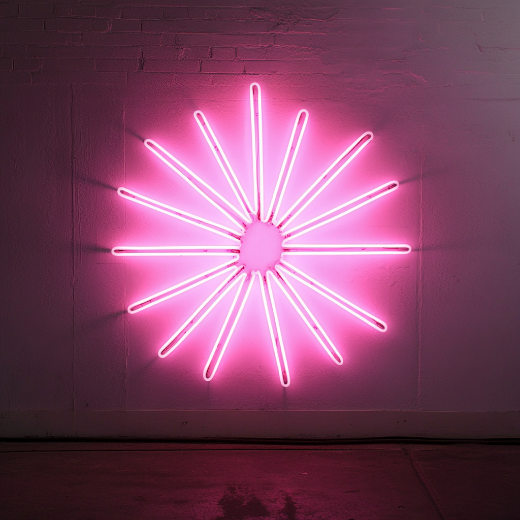 Starburst - Pink Neon Sign, 18 Inches