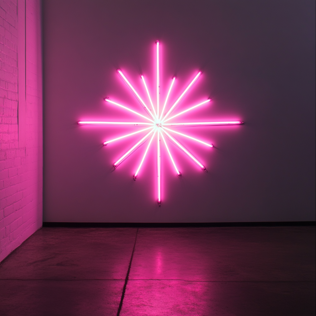 Starburst - Pink Neon Sign, 18 Inches