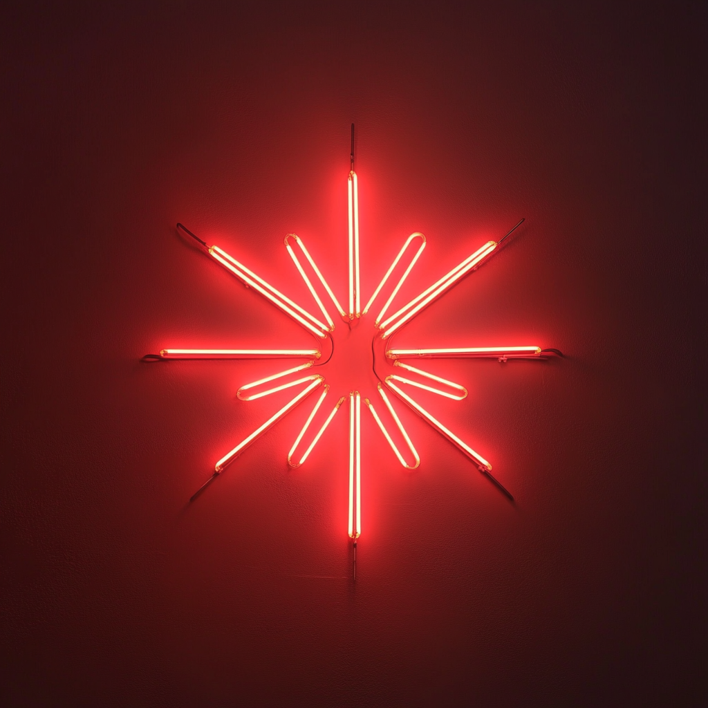 Starburst - Red Neon Sign, 18 Inches