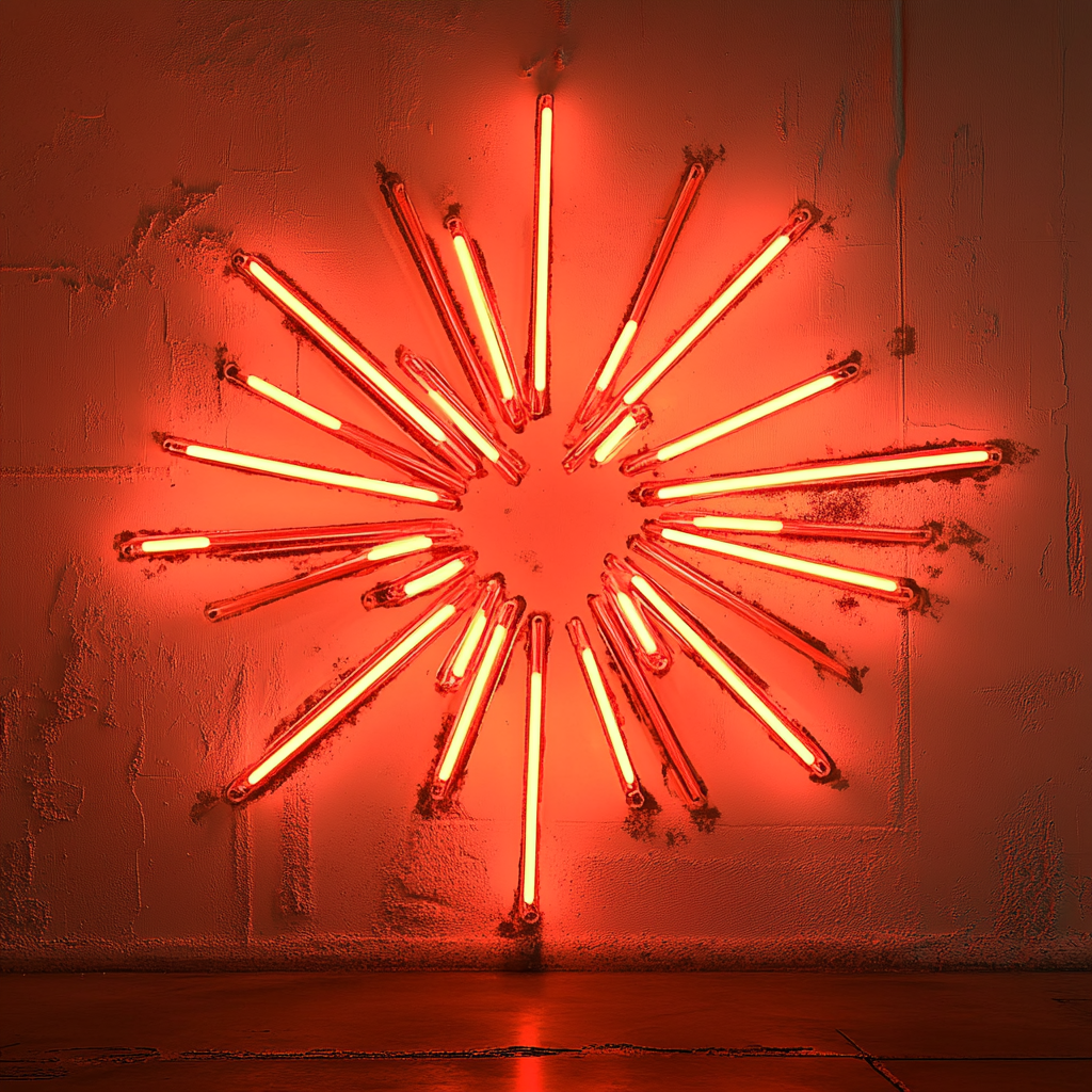Starburst - Red Neon Sign, 18 Inches