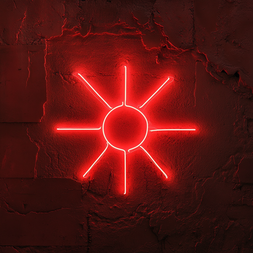 Starburst - Red Neon Sign, 18 Inches