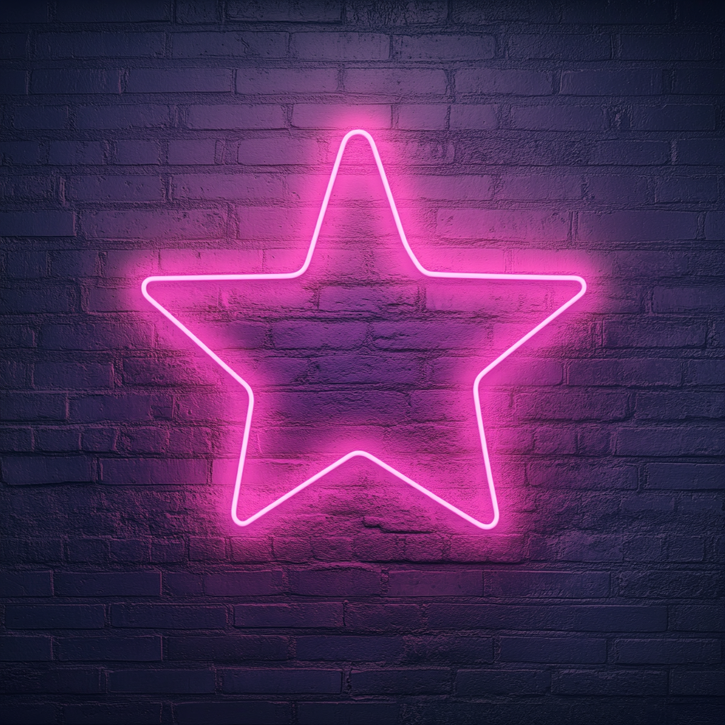 Starry Night - Pink Neon Sign, 24 Inches