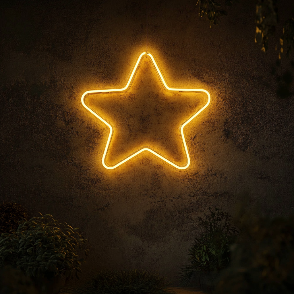 Starry Night - Yellow Neon Sign, 24 Inches