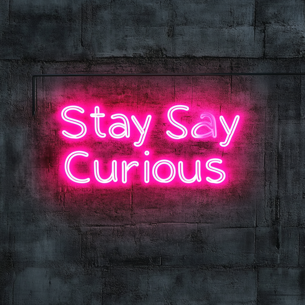 Stay Curious - Pink Neon Sign, 24 Inches