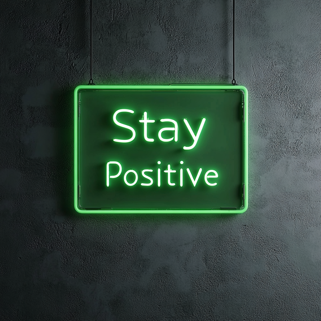 Stay Positive - Green Neon Sign, 18 Inches